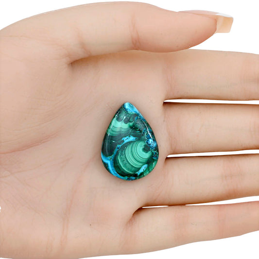 Azurite Malachite 27.5x20.3x5.5 mm Pear Gemstone LS03687-63