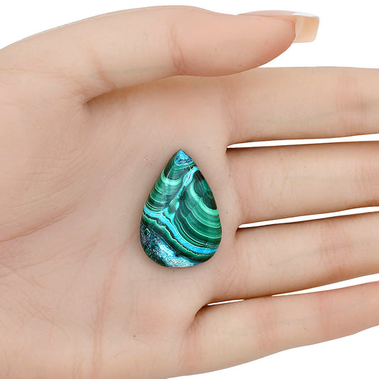 Azurite Malachite 28.55x19.7x6 mm Pear Gemstone LS03688-63