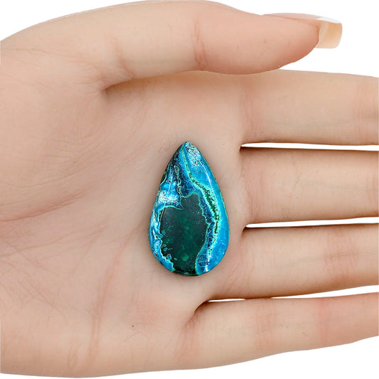 Azurite Malachite 32.4x19.7x4.7 mm Pear Gemstone LS03699-63