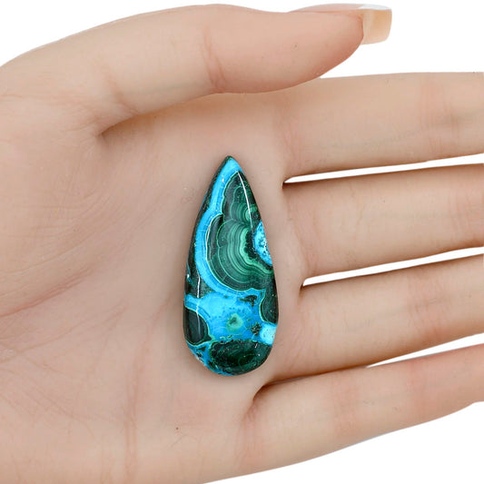 Azurite Malachite 41.3x18x5.5 mm Pear Gemstone LS03701-63