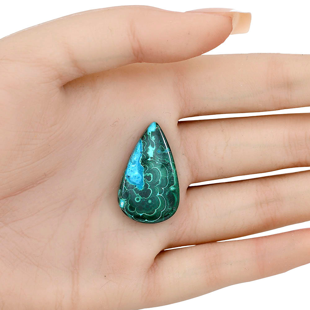 Azurite Malachite 30x18.3x5.5 mm Pear Gemstone LS03706-63