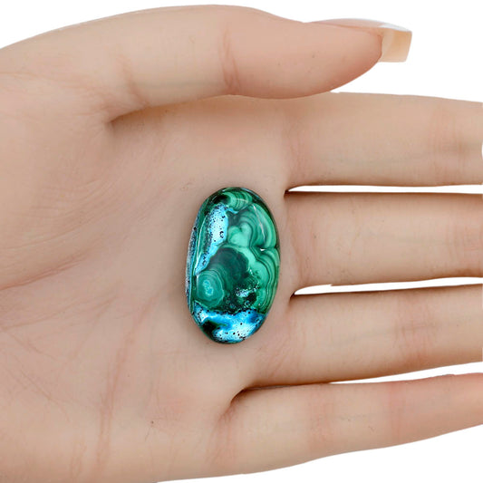 Azurite Malachite 29.8x17.75x6 mm Oval Gemstone LS03711-63