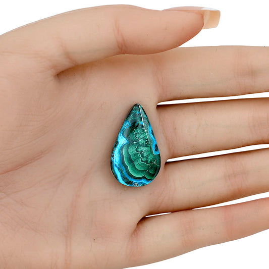 Azurite Malachite 28x17x5 mm Pear Gemstone LS03714-63