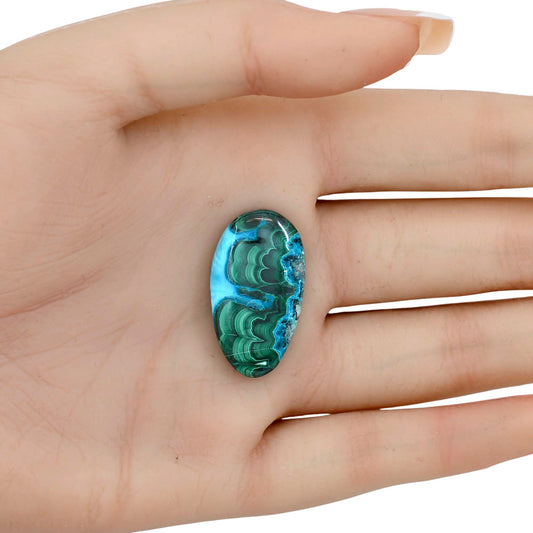 Azurite Malachite 29x16.3x5.5 mm Oval Gemstone LS03721-63