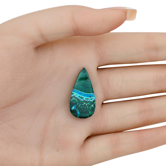 Azurite Malachite 28.2x14.3x4 mm Pear Gemstone LS03724-63