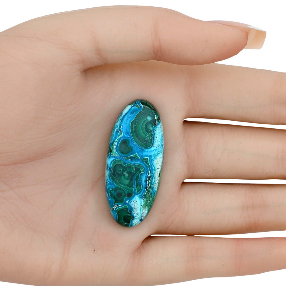 Azurite Malachite 41x18x6.3 mm Oval Gemstone LS03730-63