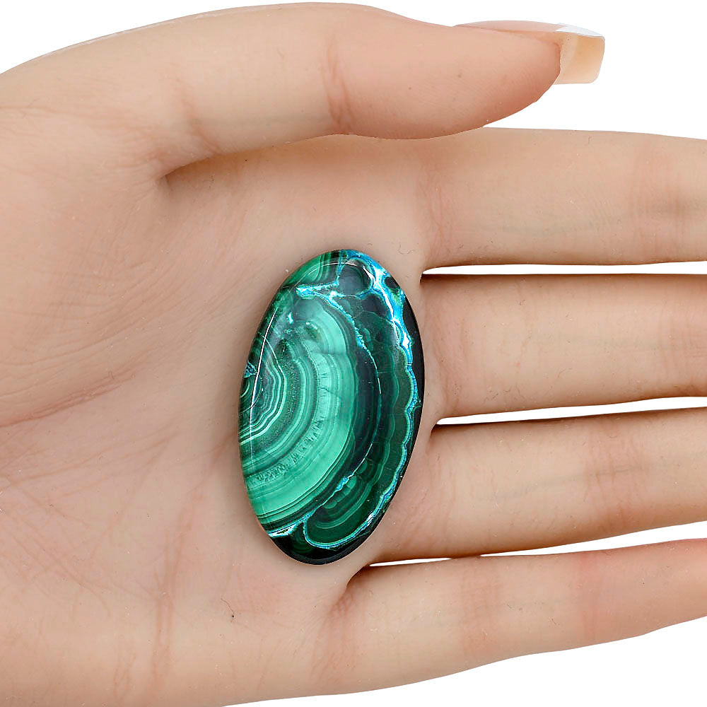 Azurite Malachite 40.8x23.7x4 mm Oval Gemstone LS03736-63