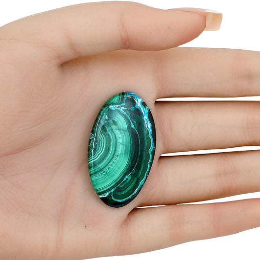 Azurite Malachite 40.8x23.7x4 mm Oval Gemstone LS03736-63