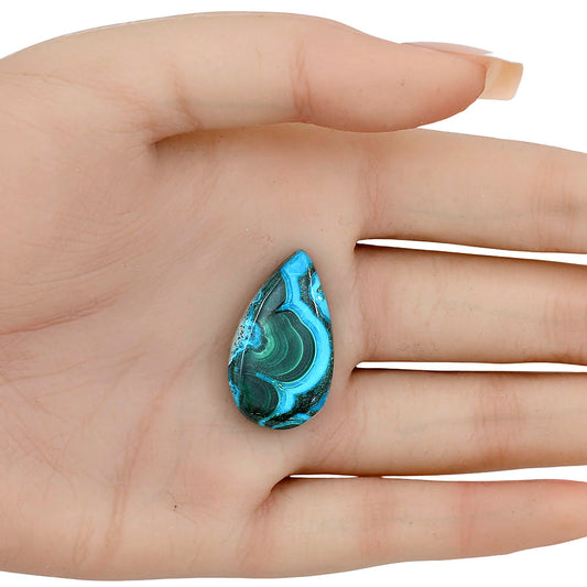 Azurite Malachite 28.6x16.7x5.7 mm Pear Gemstone LS03737-63