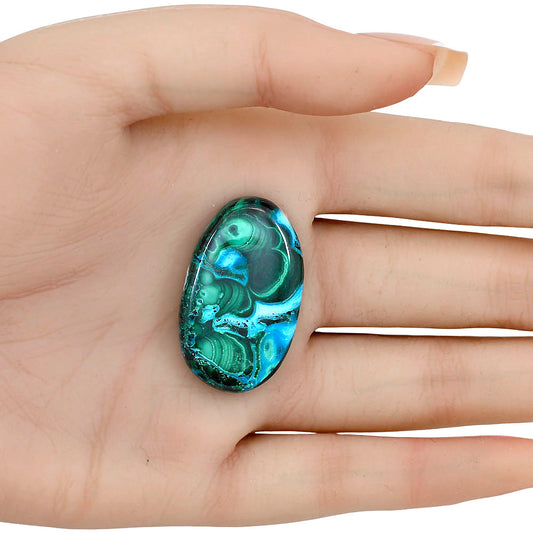 Azurite Malachite 33.8x20.3x5.5 mm Oval Gemstone LS03740-63