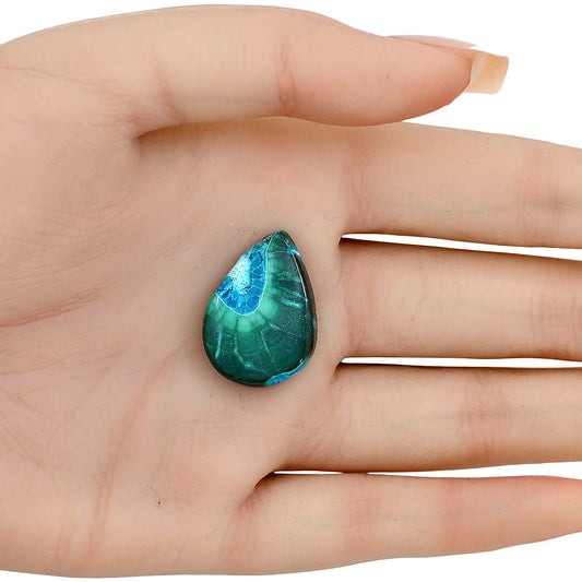 Azurite Malachite 25x18x5 mm Pear Gemstone LS03741-63