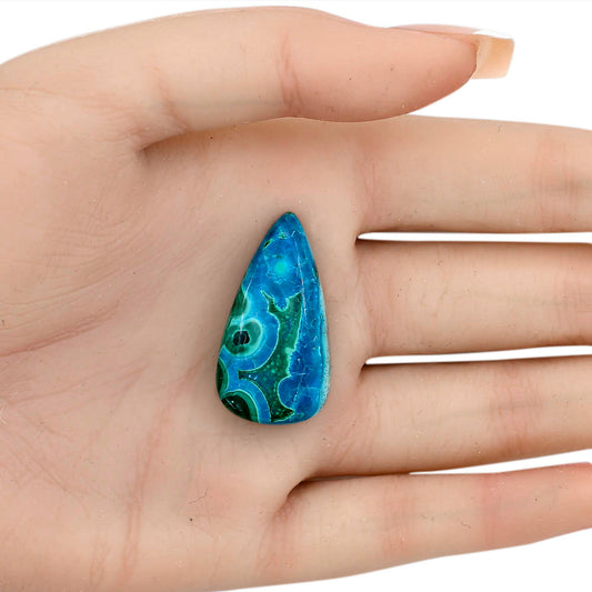 Azurite Malachite 32.8x17.6x7.5 mm Pear Gemstone LS03755-63