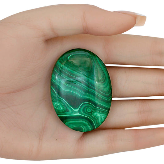 Malachite Eye 48x35.2x8 mm Oval Gemstone LS03846-65