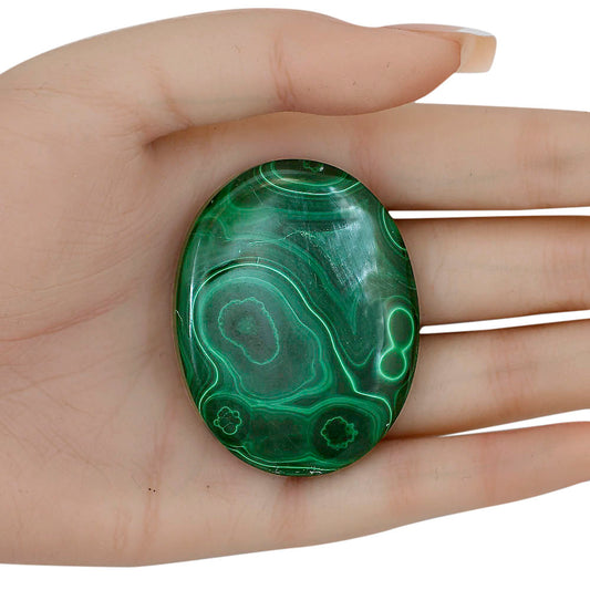 Malachite Eye 51.8x40x7.5 mm Oval Gemstone LS03847-65