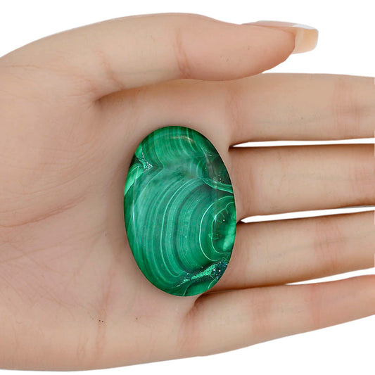 Malachite Eye 43.7x28.5x7.5 mm Oval Gemstone LS03848-65
