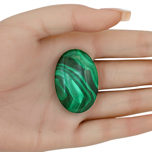 Malachite Eye 39.35x26.7x8.5 mm Oval Gemstone LS03850-65