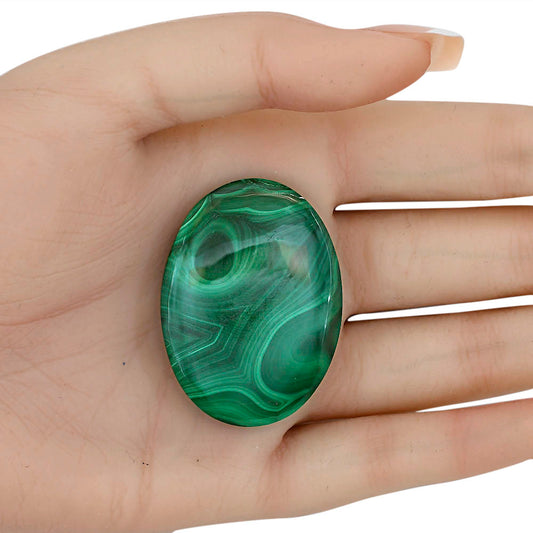 Malachite Eye 43.2x31.6x7.5 mm Oval Gemstone LS03855-65