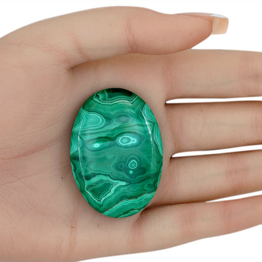 Malachite Eye 46.2x33x8 mm Oval Gemstone LS03856-65
