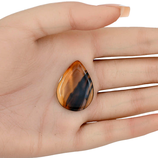 Montana Agate 30.3x22.3x3.5 mm Pear Gemstone LS03901-40