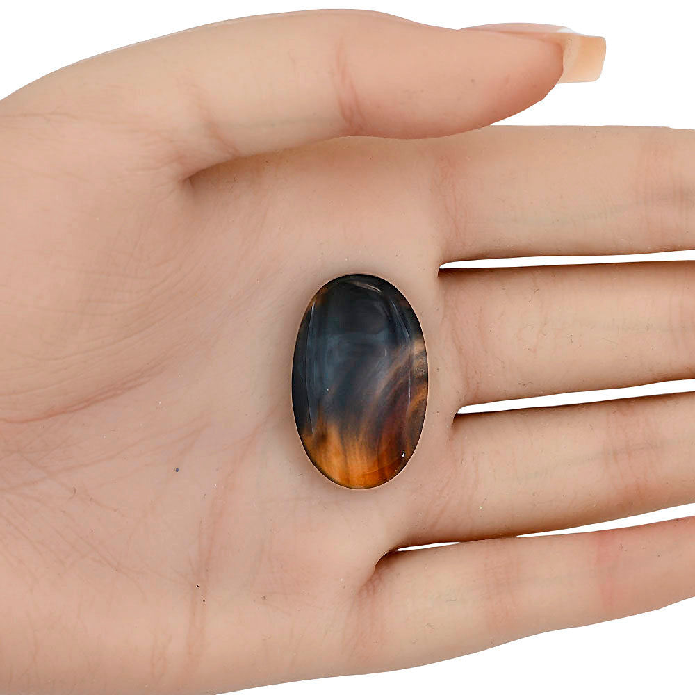 Montana Agate 29x18.4x5 mm Oval Gemstone LS03912-40