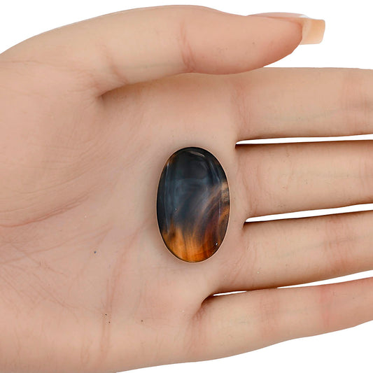 Montana Agate 29x18.4x5 mm Oval Gemstone LS03912-40