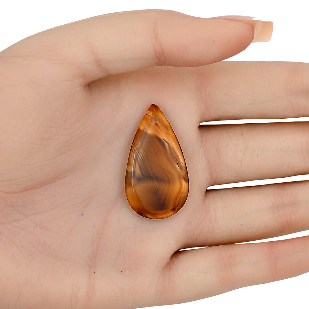 Montana Agate 34.8x19.4x3.5 mm Pear Gemstone LS03916-40