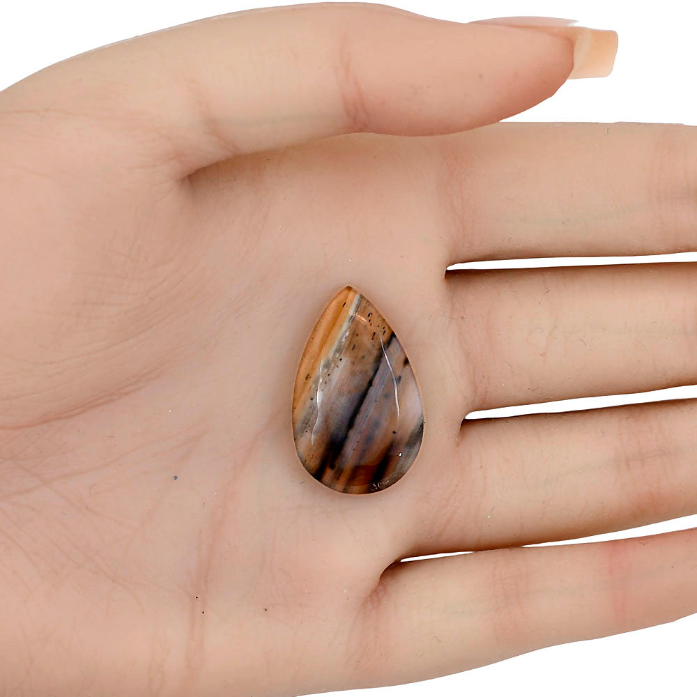 Montana Agate 27.2x17.1x5.3 mm Pear Gemstone LS03921-40