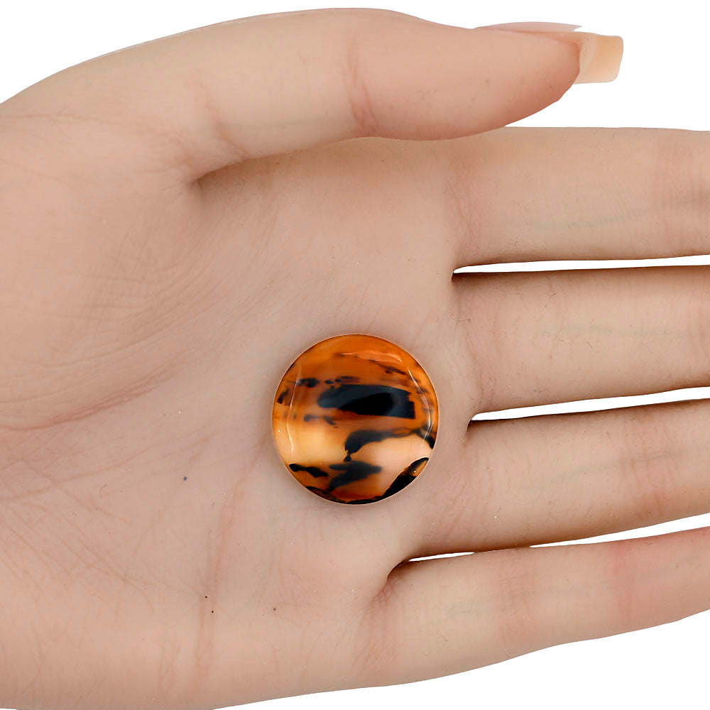 Montana Agate 22x22x4 mm Round Gemstone LS03923-40