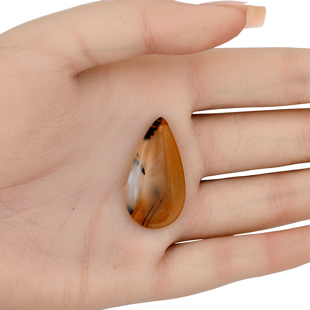 Montana Agate 32.9x17.75x5 mm Pear Gemstone LS03927-40