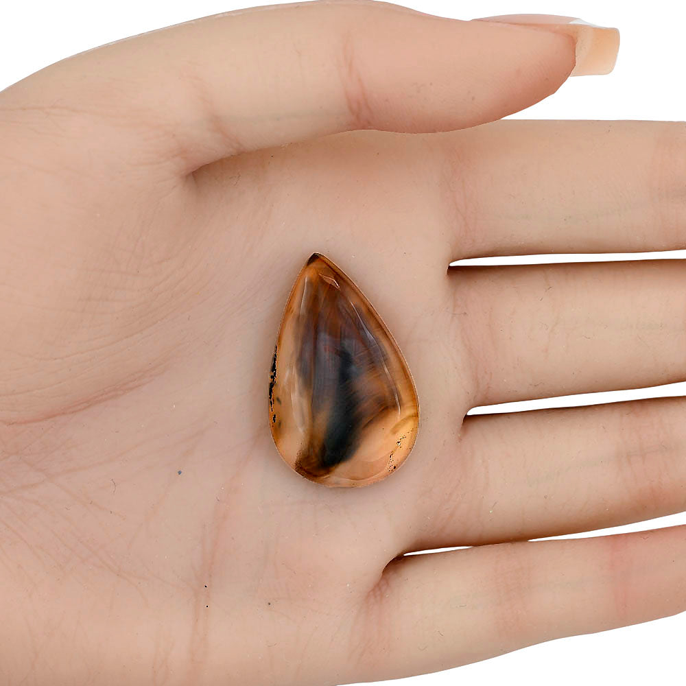 Montana Agate 31.1x19.8x5.5 mm Pear Gemstone LS03930-40