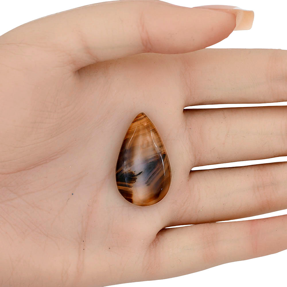 Montana Agate 29.7x18x5 mm Pear Gemstone LS03934-40
