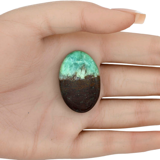 Boulder Chrysoprase 35x23.3x6.8 mm Oval Gemstone LS03959-67