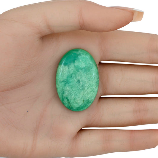 Boulder Chrysoprase 35.5x24.5x5.5 mm Oval Gemstone LS03962-67
