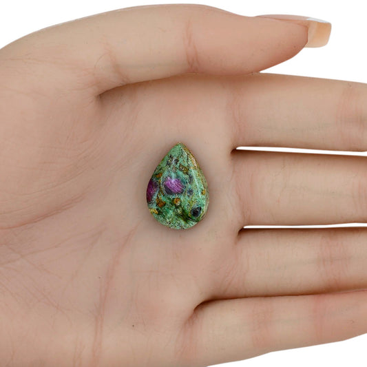Ruby-In-Fuchsite 21.2x15.1x5.5 mm Pear Gemstone LS03966-68