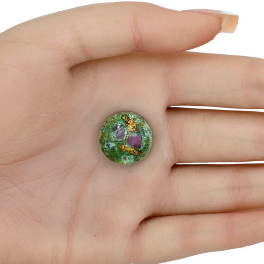 Ruby-In-Fuchsite 17.8x17.8x6 mm Round Gemstone LS03974-68