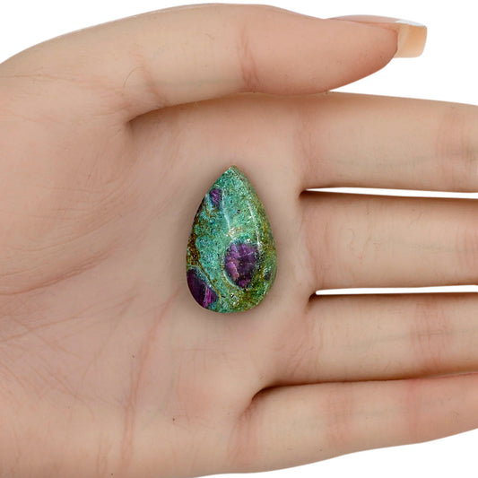 Ruby-In-Fuchsite 27.9x17.1x6.3 mm Pear Gemstone LS03986-68