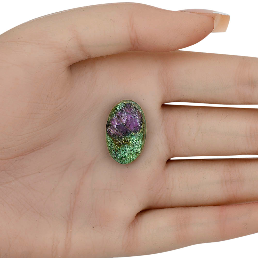 Ruby-In-Fuchsite 22.4x14x5.5 mm Oval Gemstone LS03991-68