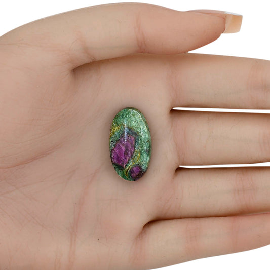 Ruby-In-Fuchsite 24.55x14x5.5 mm Oval Gemstone LS03993-68
