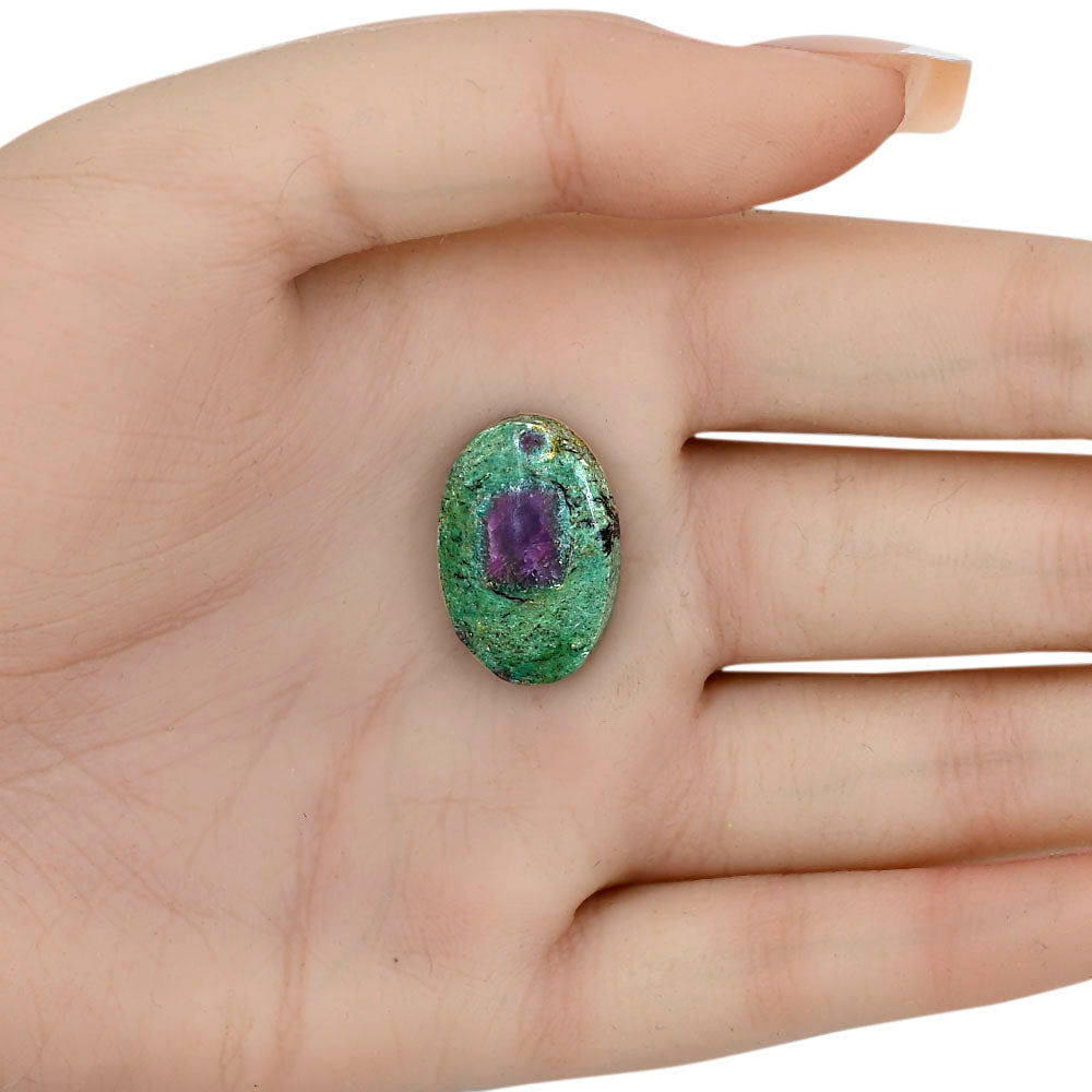 Ruby-In-Fuchsite 22.3x15x5 mm Oval Gemstone LS03995-68