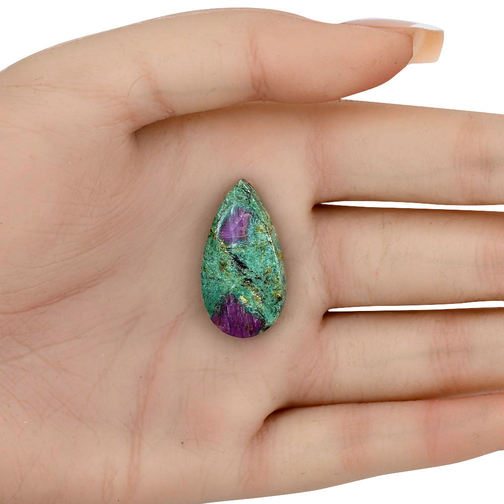 Ruby-In-Fuchsite 28.85x15.4x4.7 mm Pear Gemstone LS04004-68