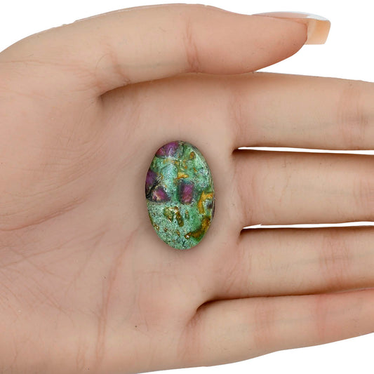 Ruby-In-Fuchsite 26.5x16.75x4.8 mm Oval Gemstone LS04005-68