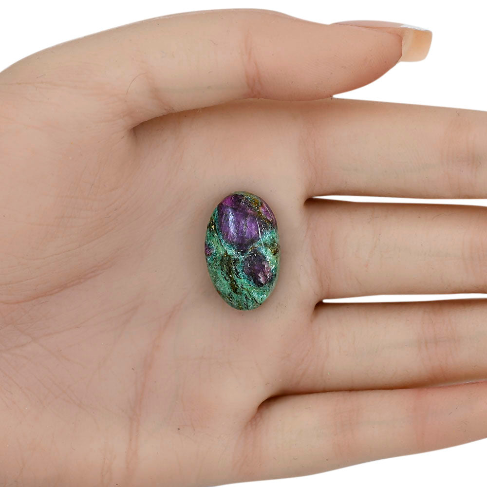 Ruby-In-Fuchsite 22x14x6.3 mm Oval Gemstone LS04013-68