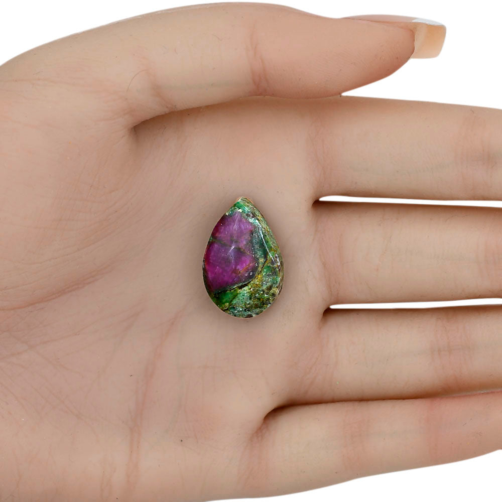 Ruby-In-Fuchsite 21.5x14.2x5.8 mm Pear Gemstone LS04015-68