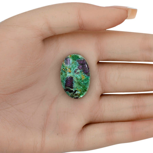Ruby-In-Fuchsite 27x18x5 mm Oval Gemstone LS04019-68