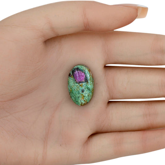 Ruby-In-Fuchsite 22.3x14x6 mm Oval Gemstone LS04031-68