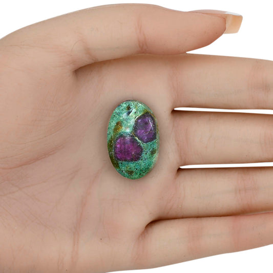 Ruby-In-Fuchsite 26.5x17.5x6 mm Oval Gemstone LS04033-68
