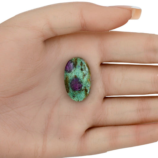 Ruby-In-Fuchsite 25.6x15.3x6 mm Oval Gemstone LS04035-68