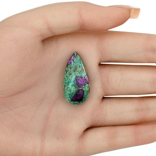 Ruby-In-Fuchsite 30.5x15x5.5 mm Pear Gemstone LS04039-68