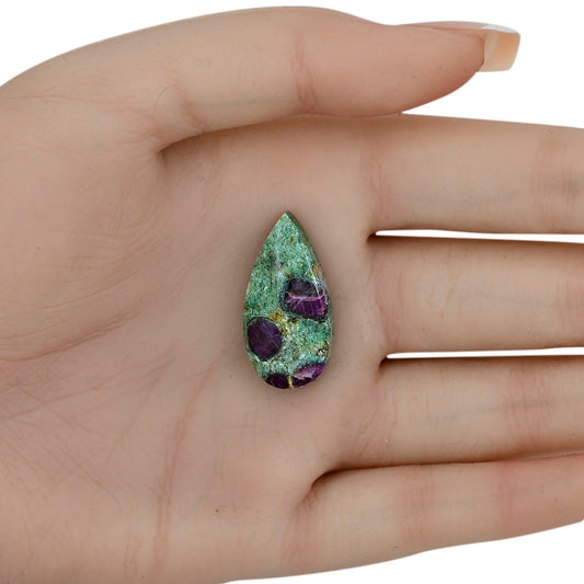 Ruby-In-Fuchsite 27.75x14.1x5 mm Pear Gemstone LS04043-68
