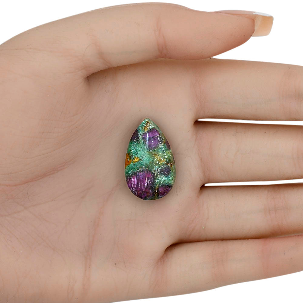 Ruby-In-Fuchsite 24.85x15.3x5.5 mm Pear Gemstone LS04049-68